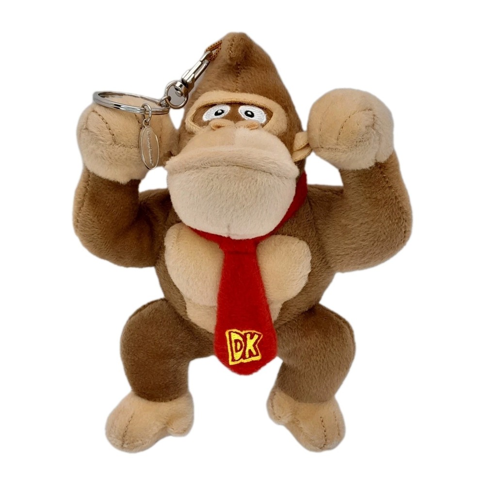 Nintendo Super Mario Donkey Kong Plush 8" Stuffed Toy + Universal Keychain